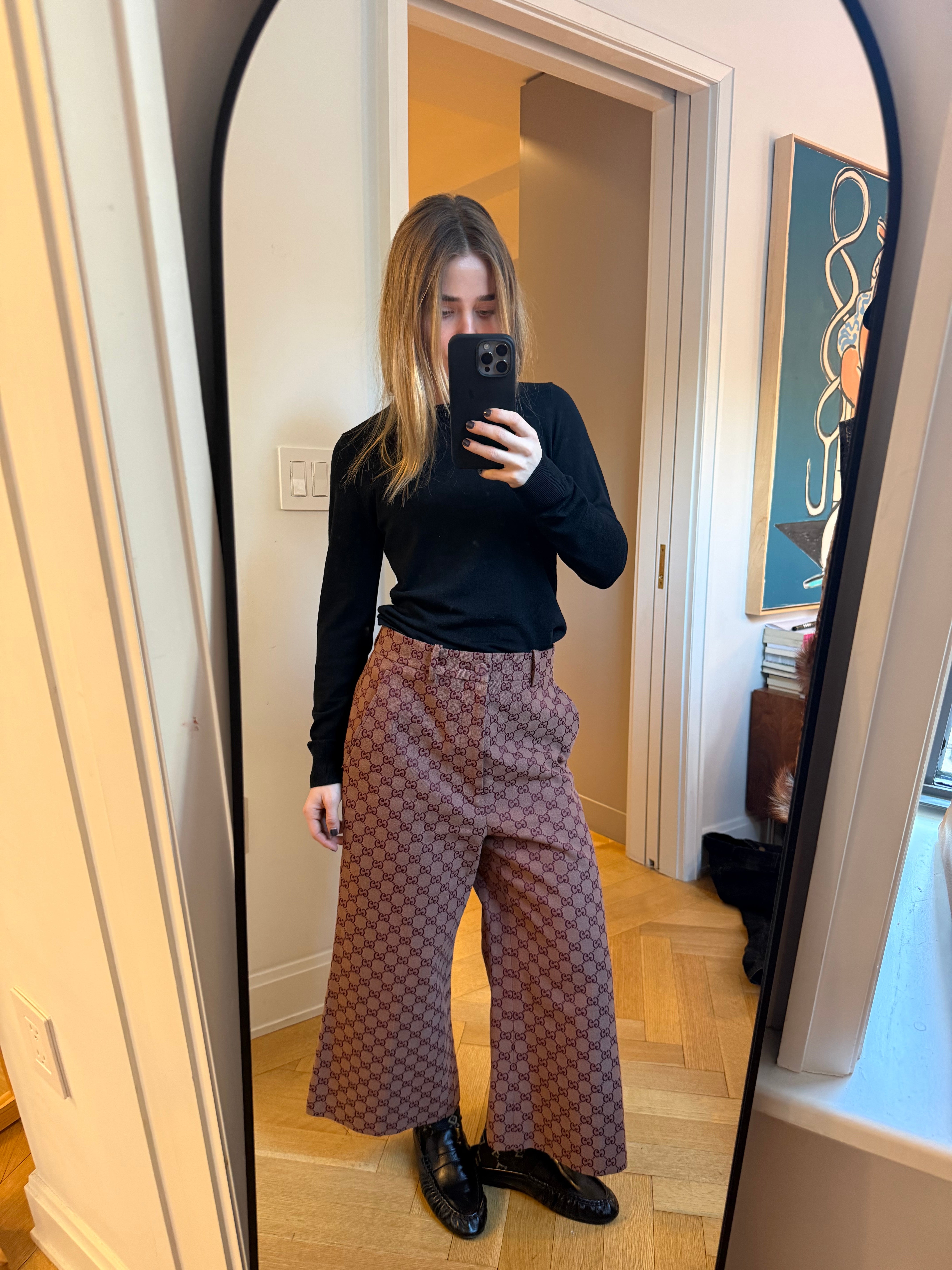 Gucci red GG pants