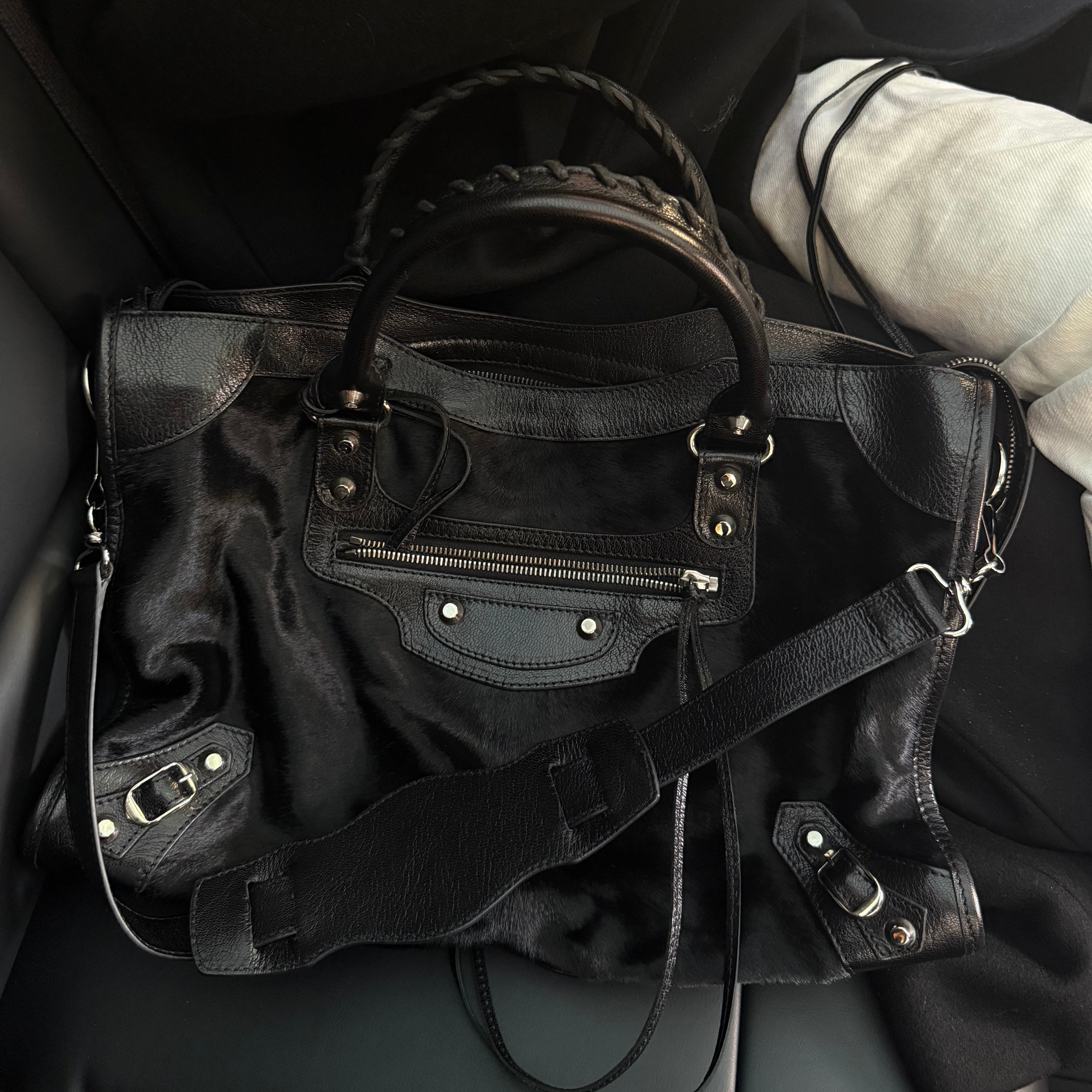 Balenciaga calf hair motocross