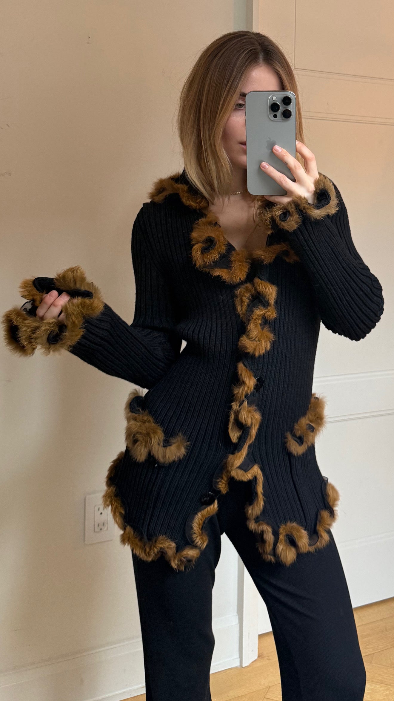 JPG sweater with fur