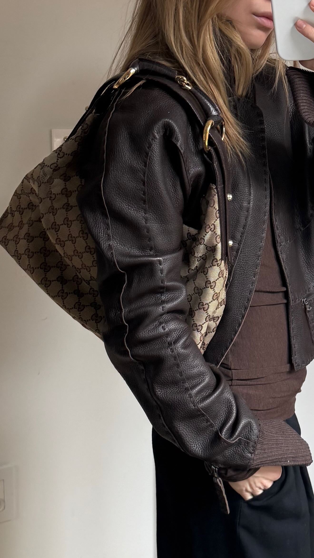 Gucci horse bit purse brown