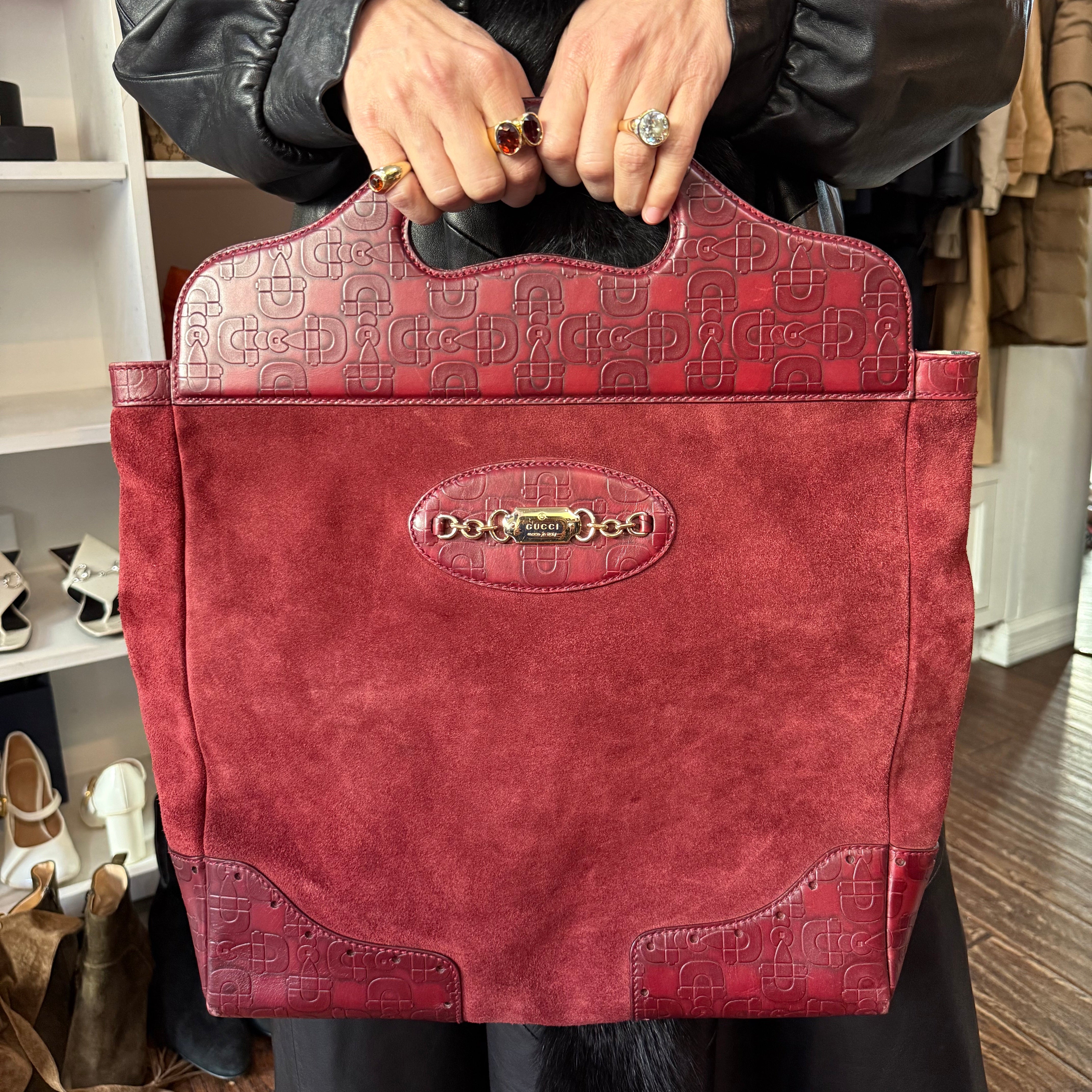 Burgundy vintage gucci bag