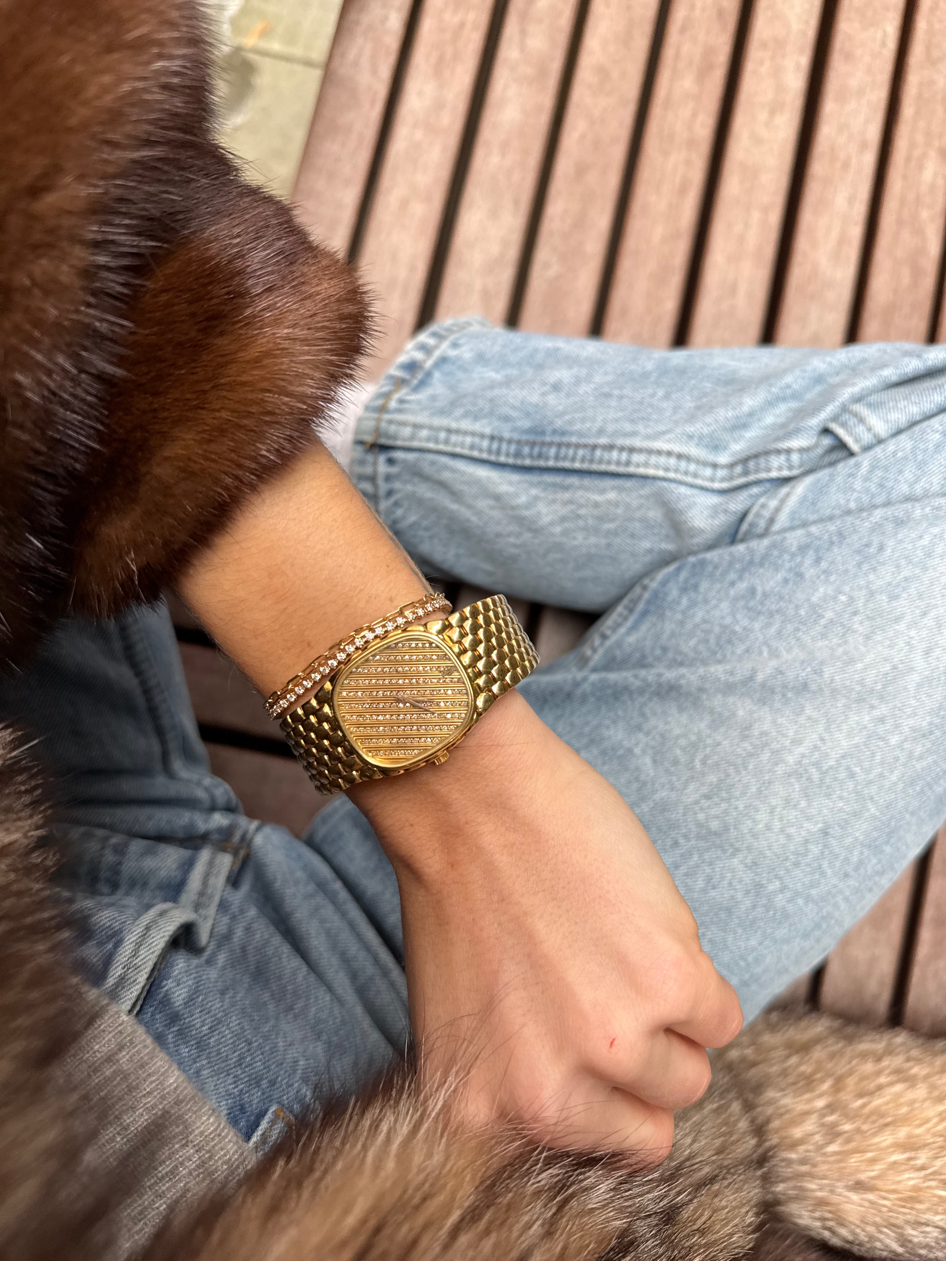 Audemars Piguet Cobra with Rare diamond pavé dial 27 x 30mm