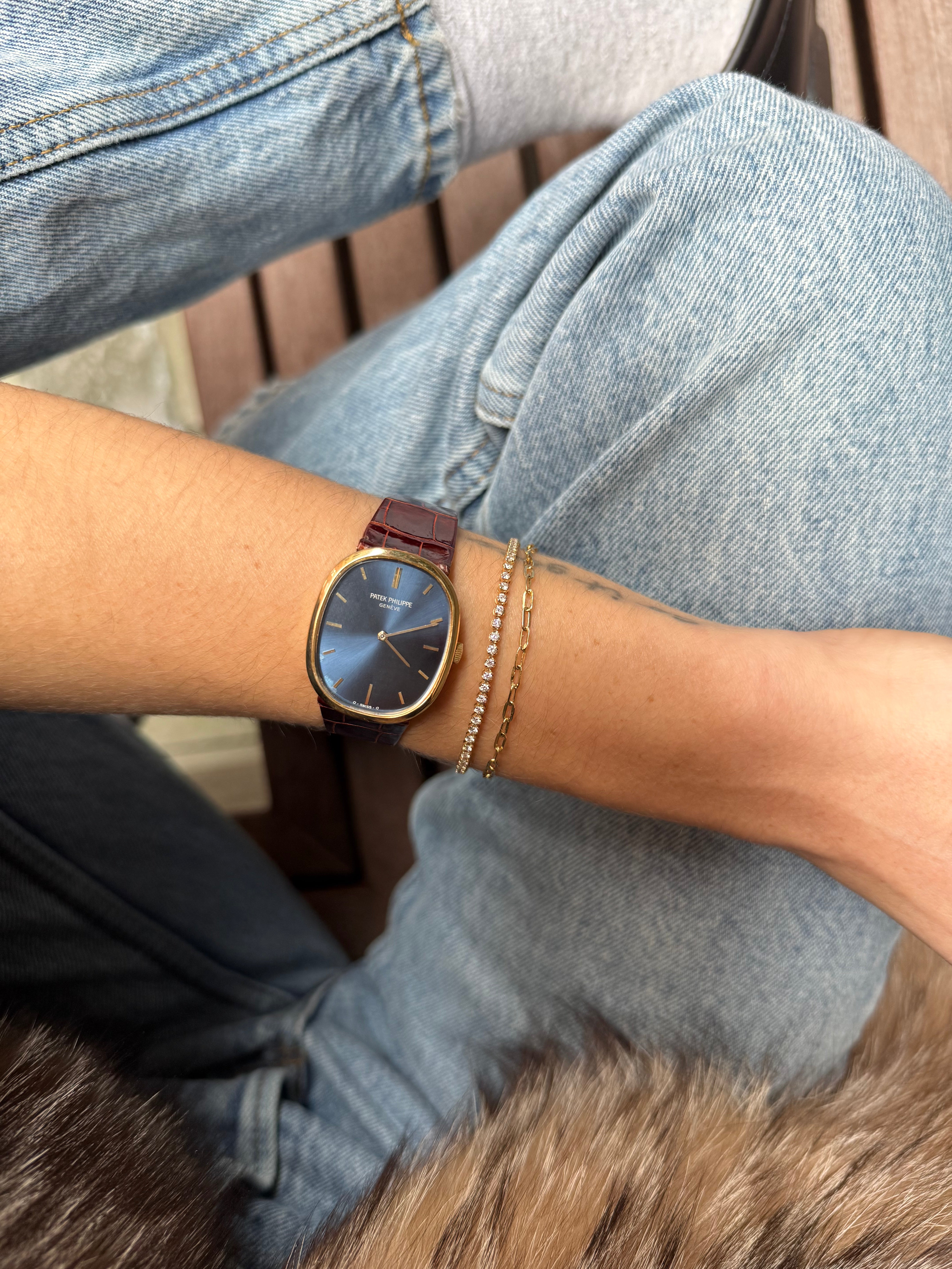 1970s Patek Philippe Ellipse Blue Dial