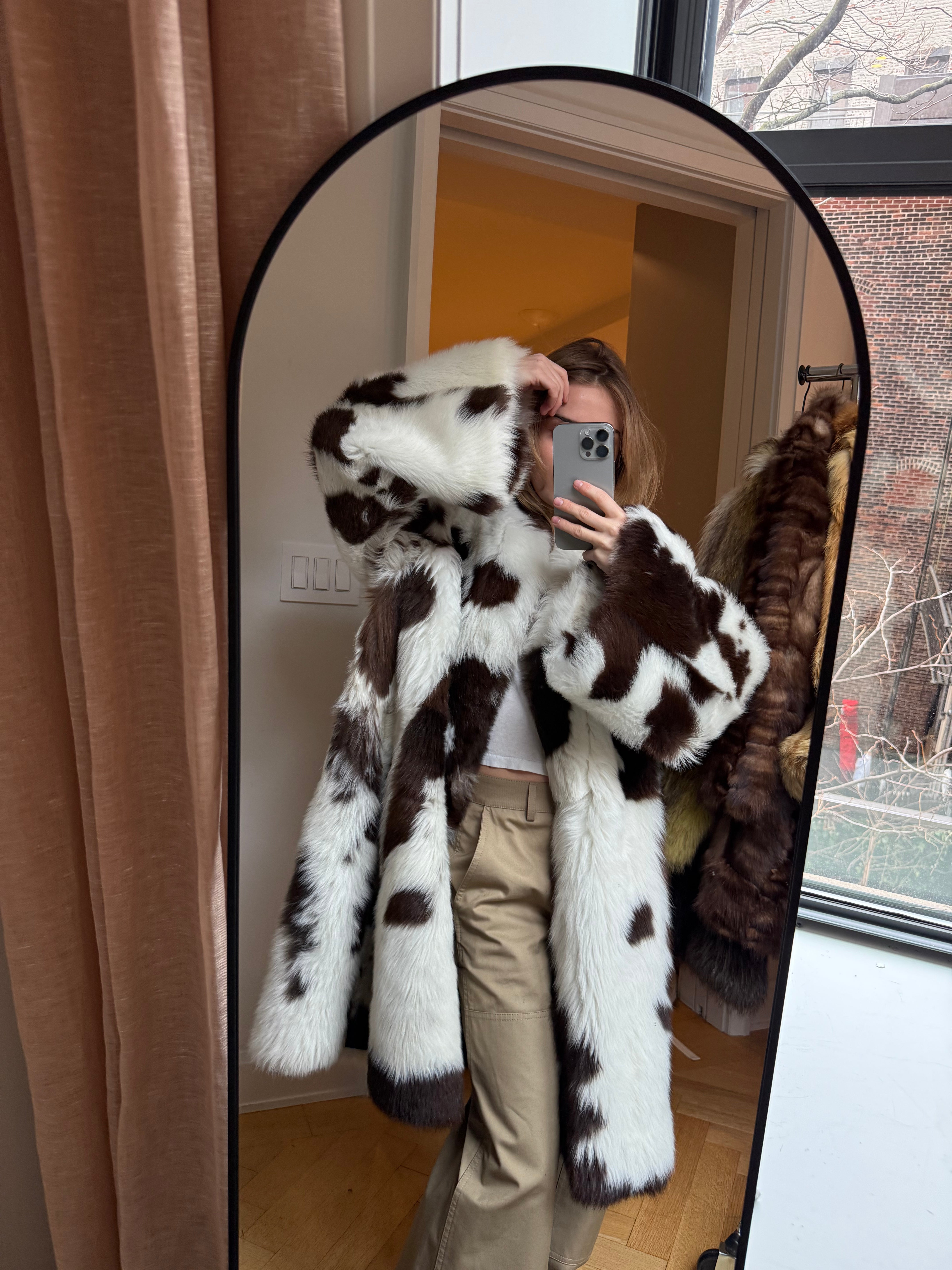 Ivana Mentlova shearling coat