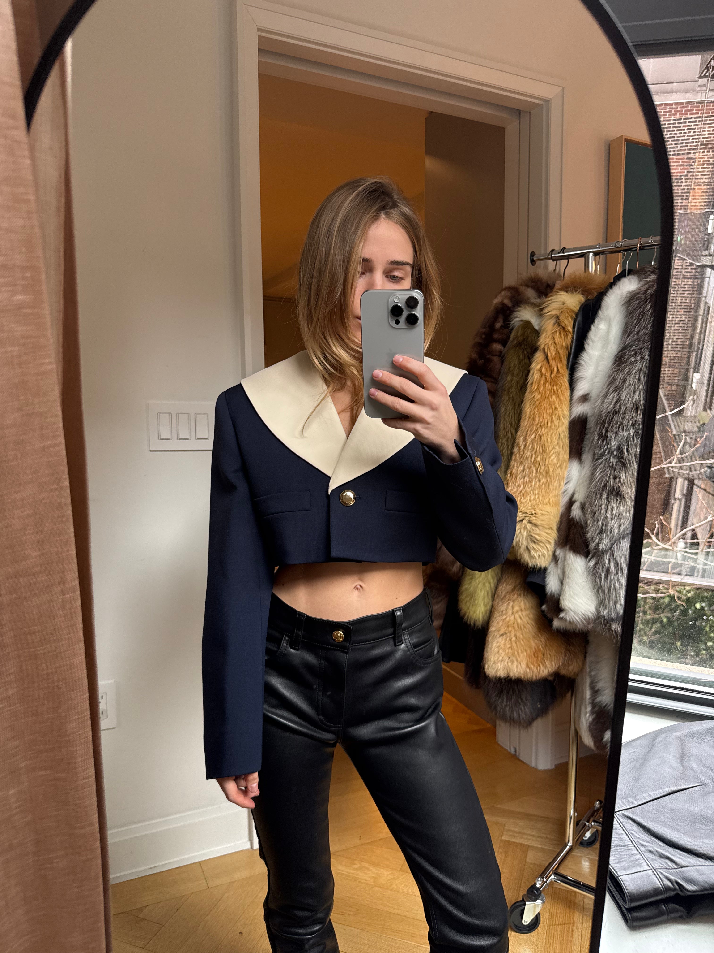 Miu Miu Crop sailor blazer