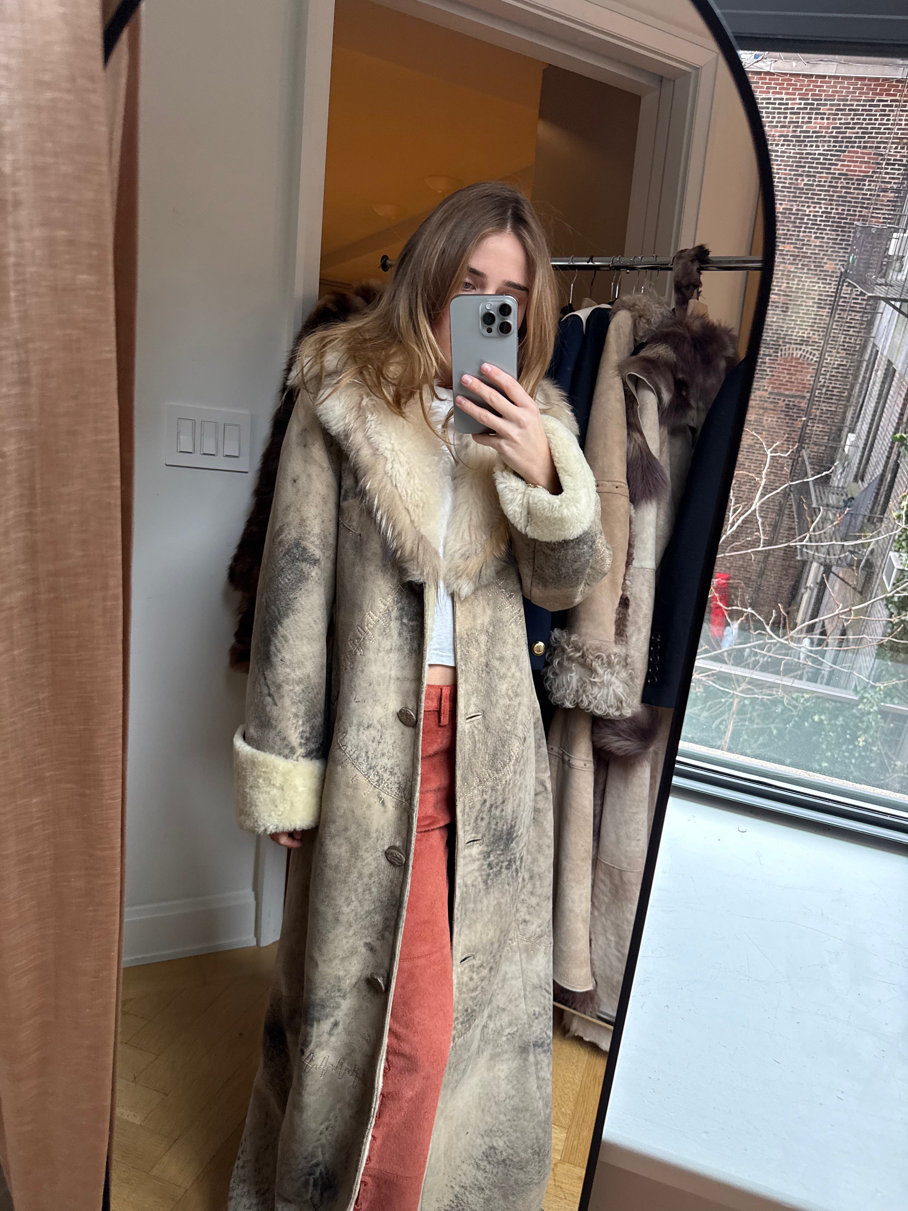 Lambkin Vintage gold embroidered coat