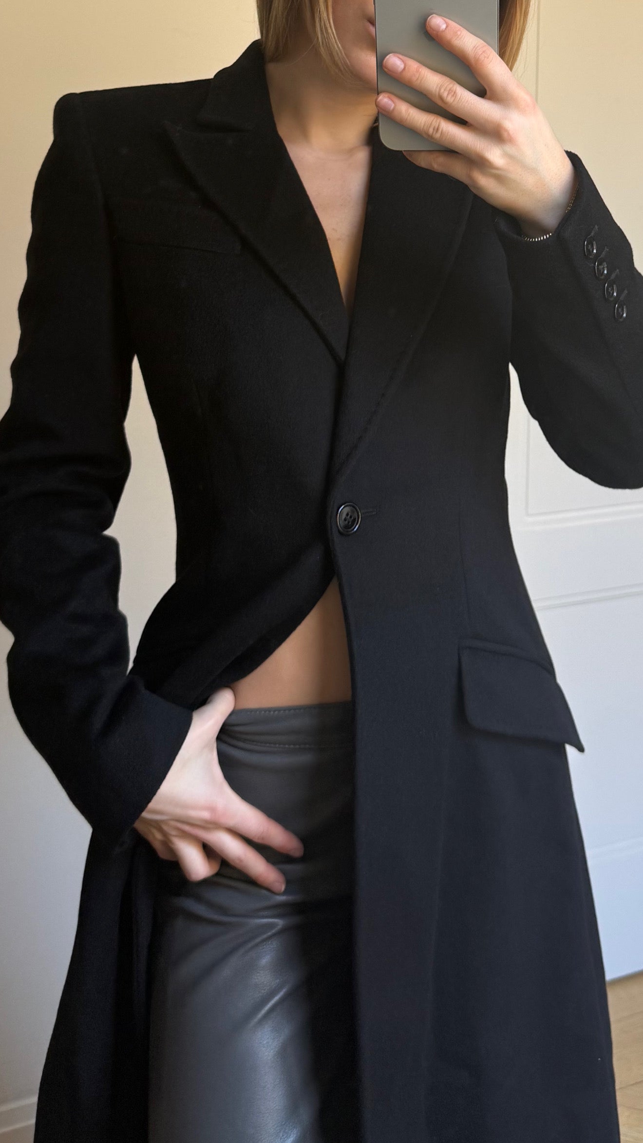Alexander McQueen cashmere peacoat from 2004