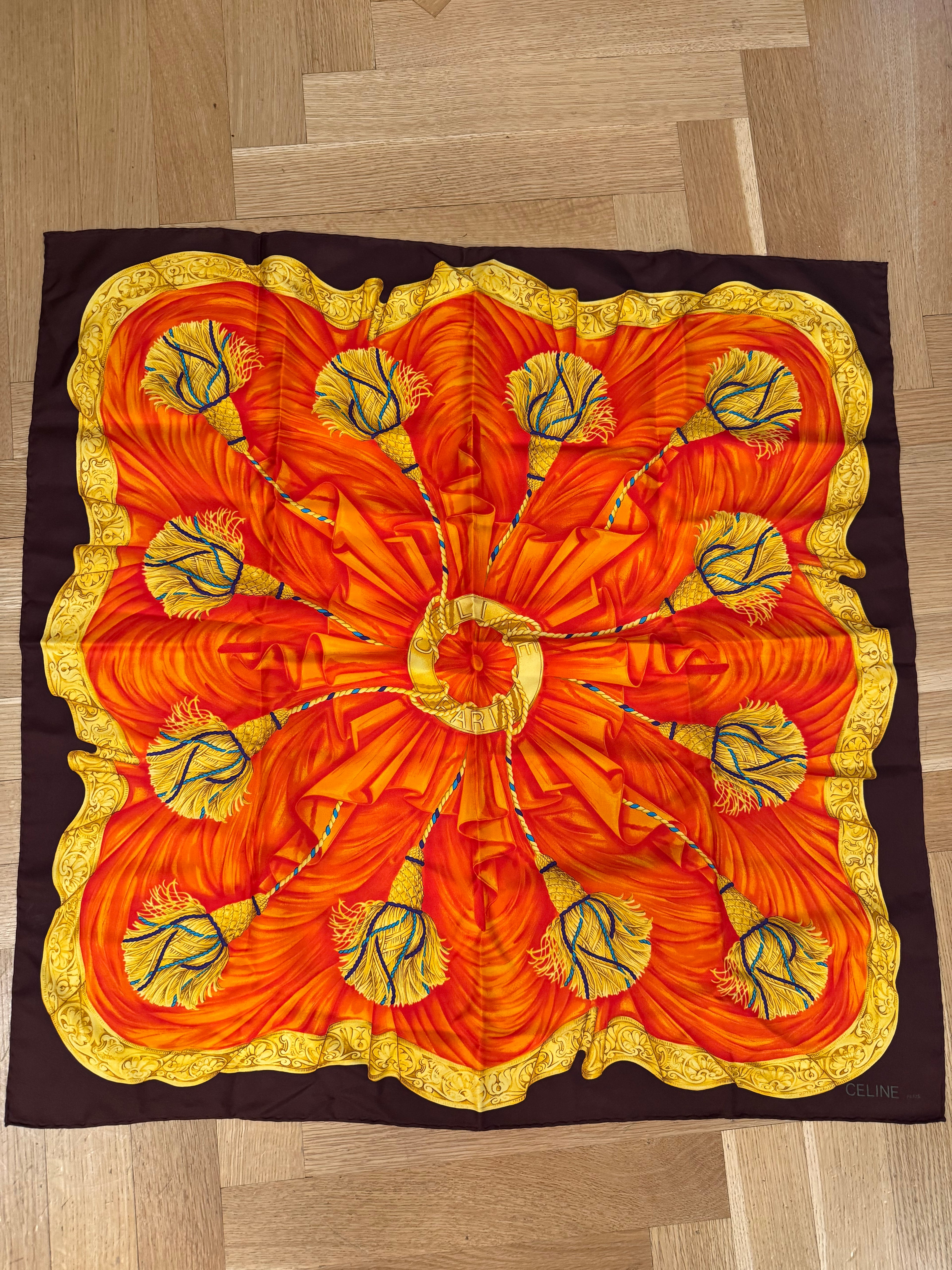 Celine scarf red and orange