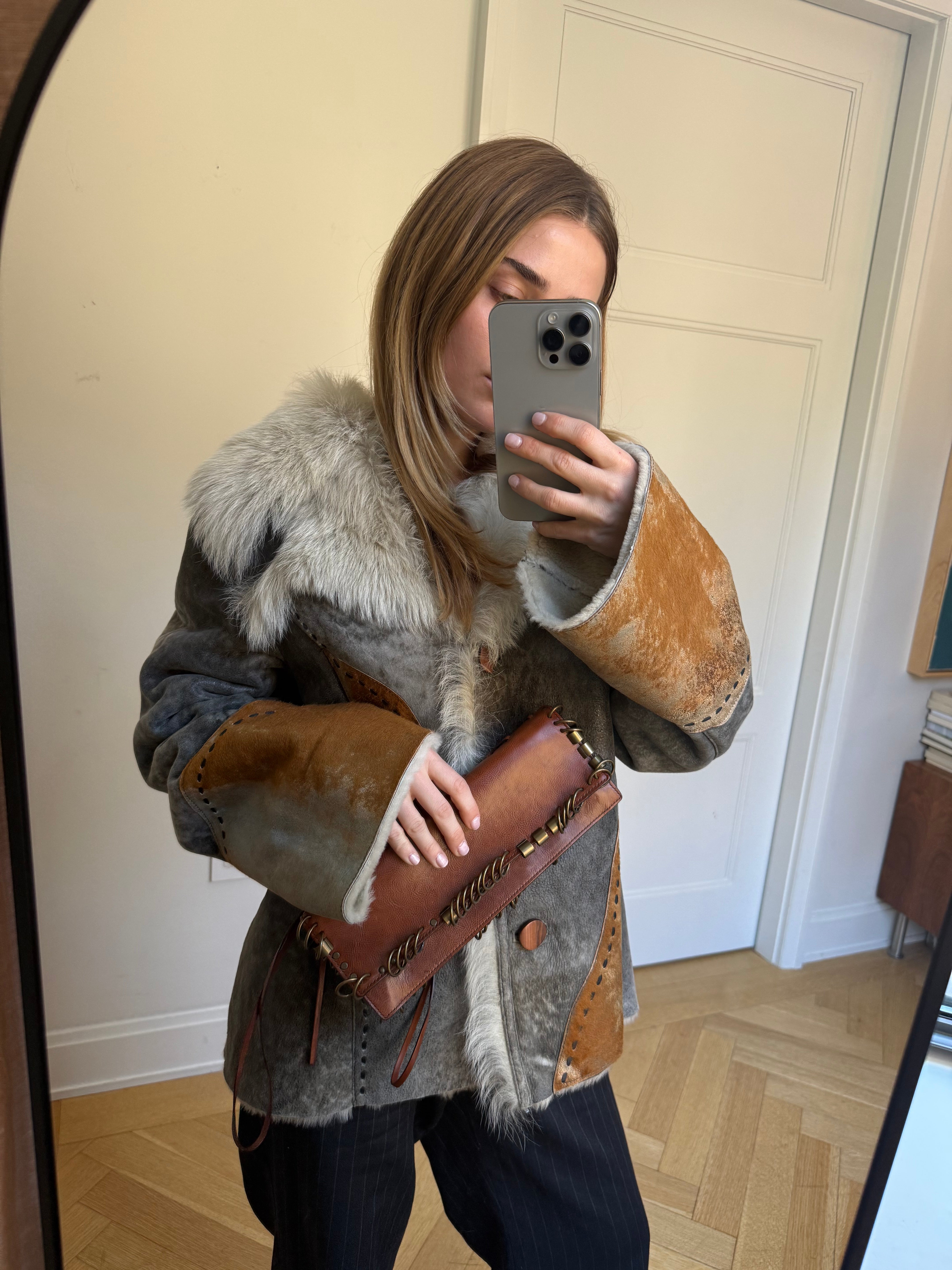 Cavalli inspired vintage shearling ￼