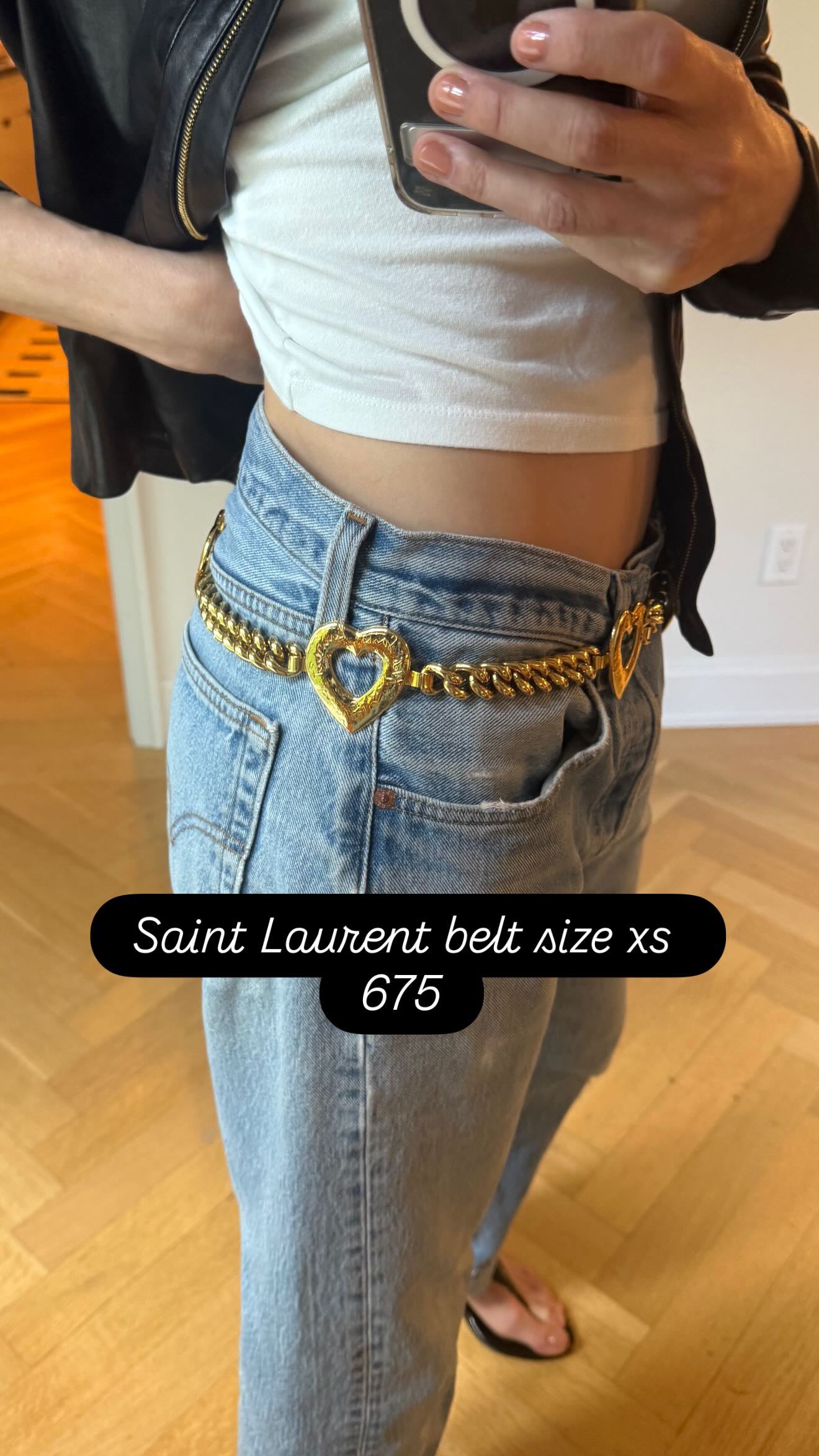Yves Saint Laurent heart belt