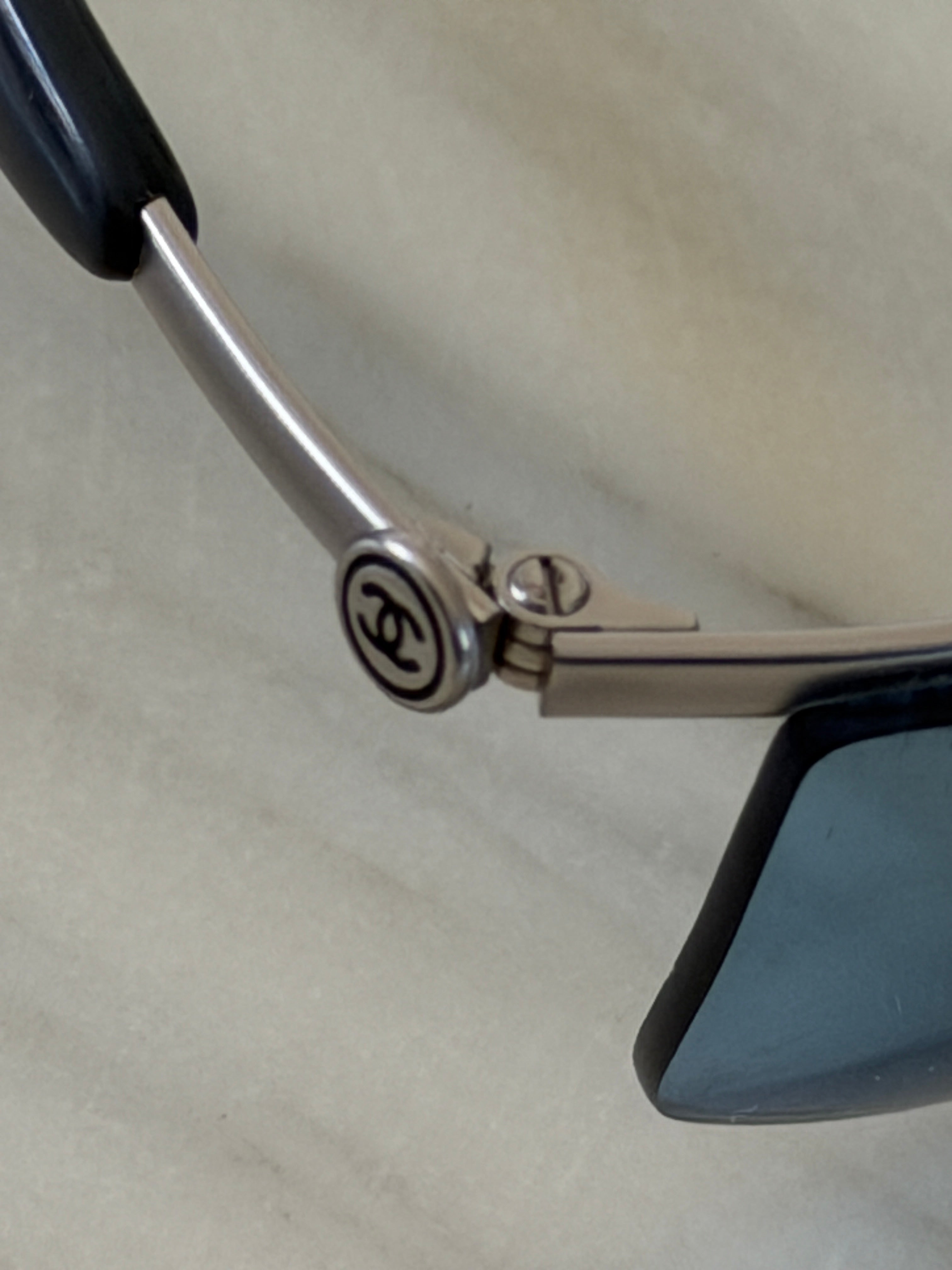 Chanel blue shield sunglasses