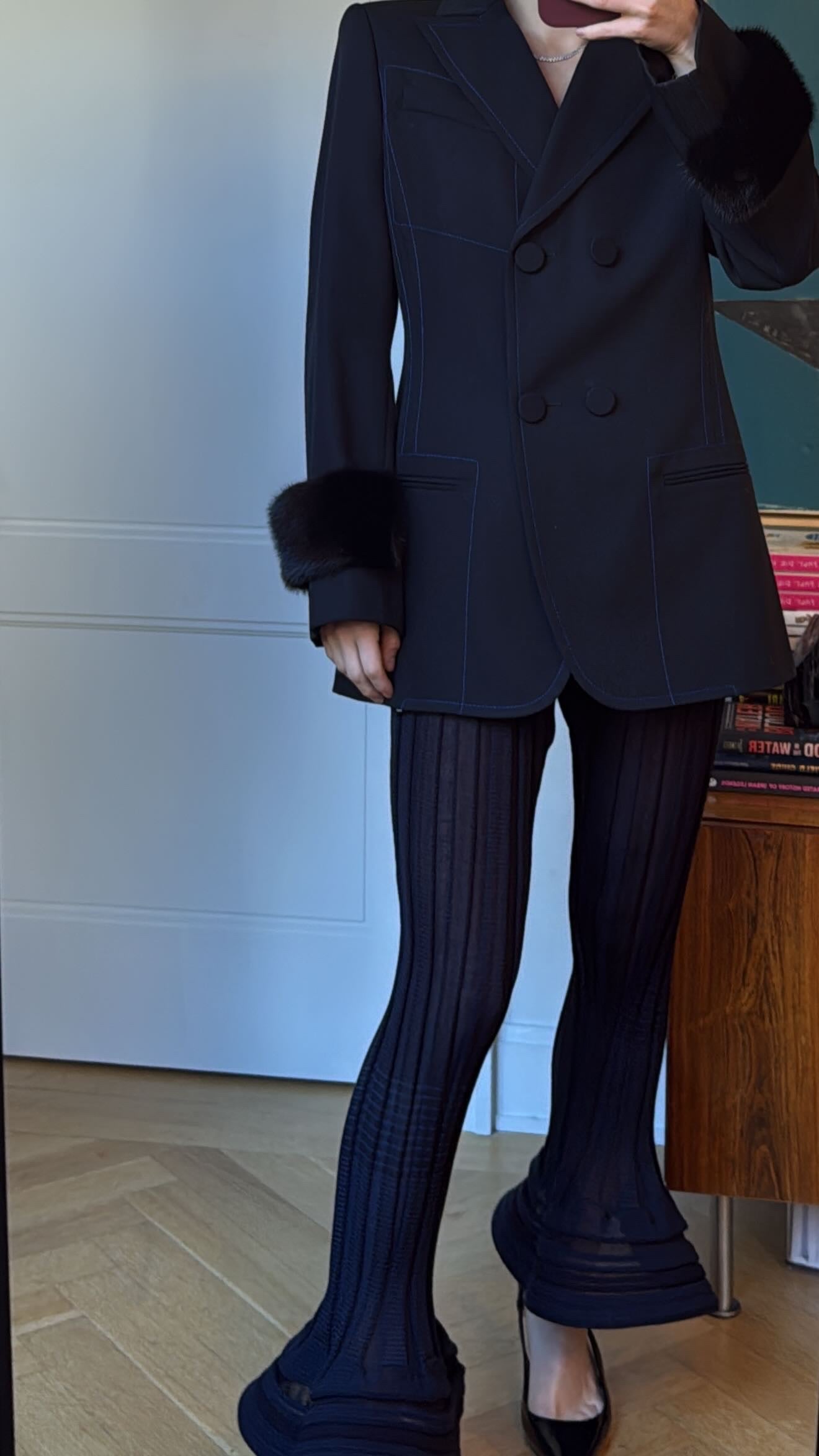 Fendi mink cuff blazer