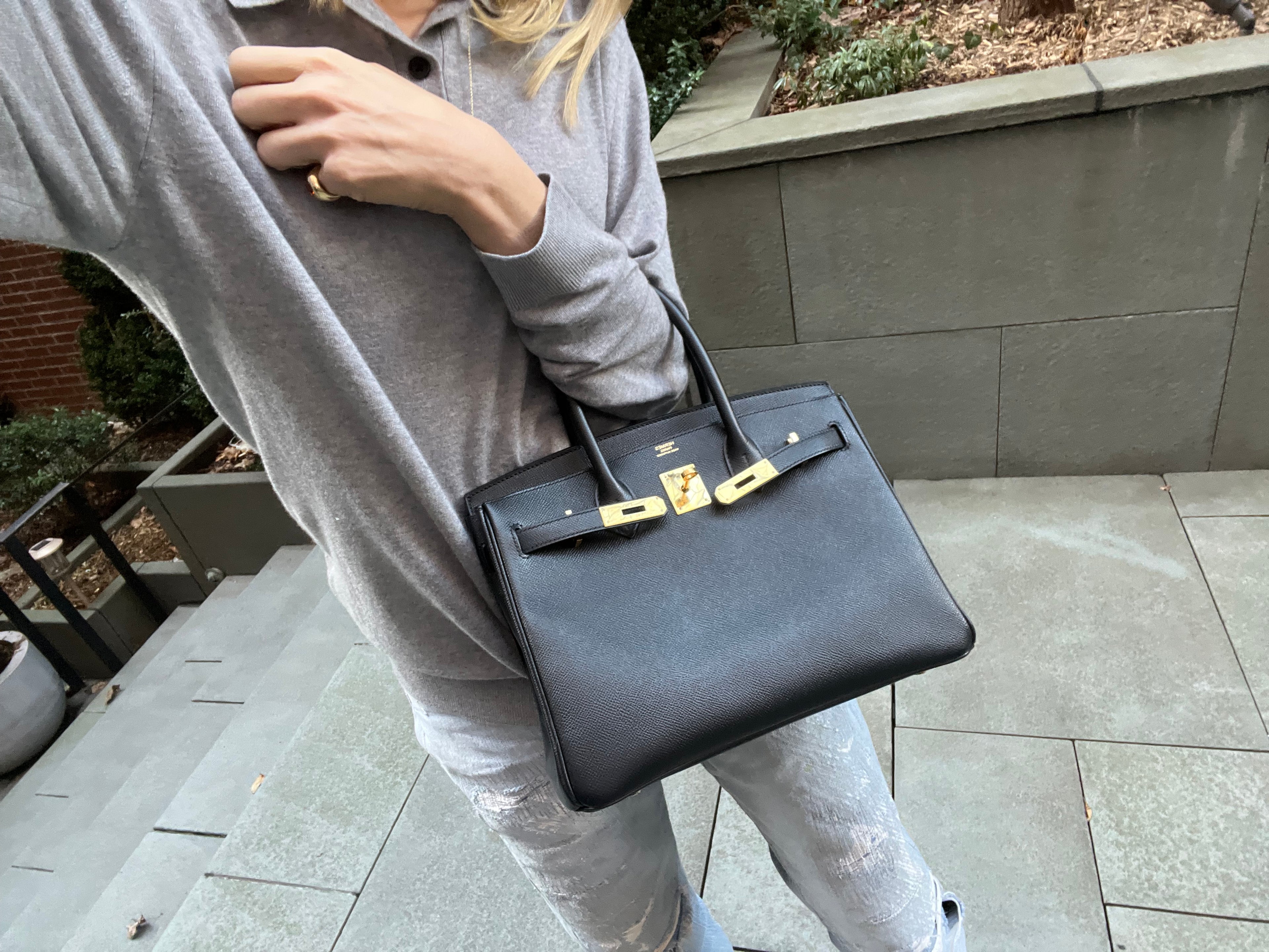 Birkin B30 Black Epsom Leather