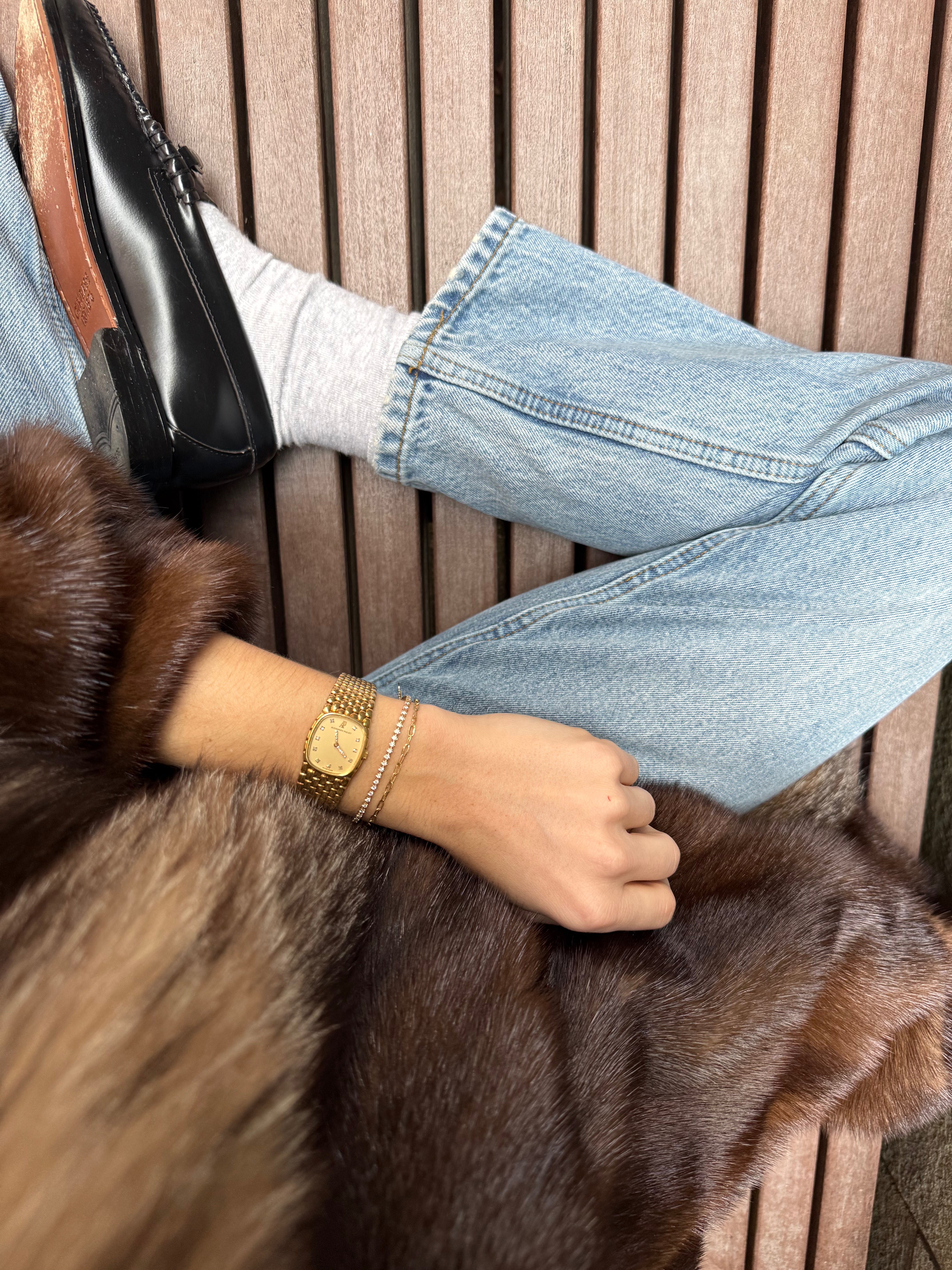 Audemars Piguet Mini Cobra Yellow Gold Champagne Dial, Diamond Indexes