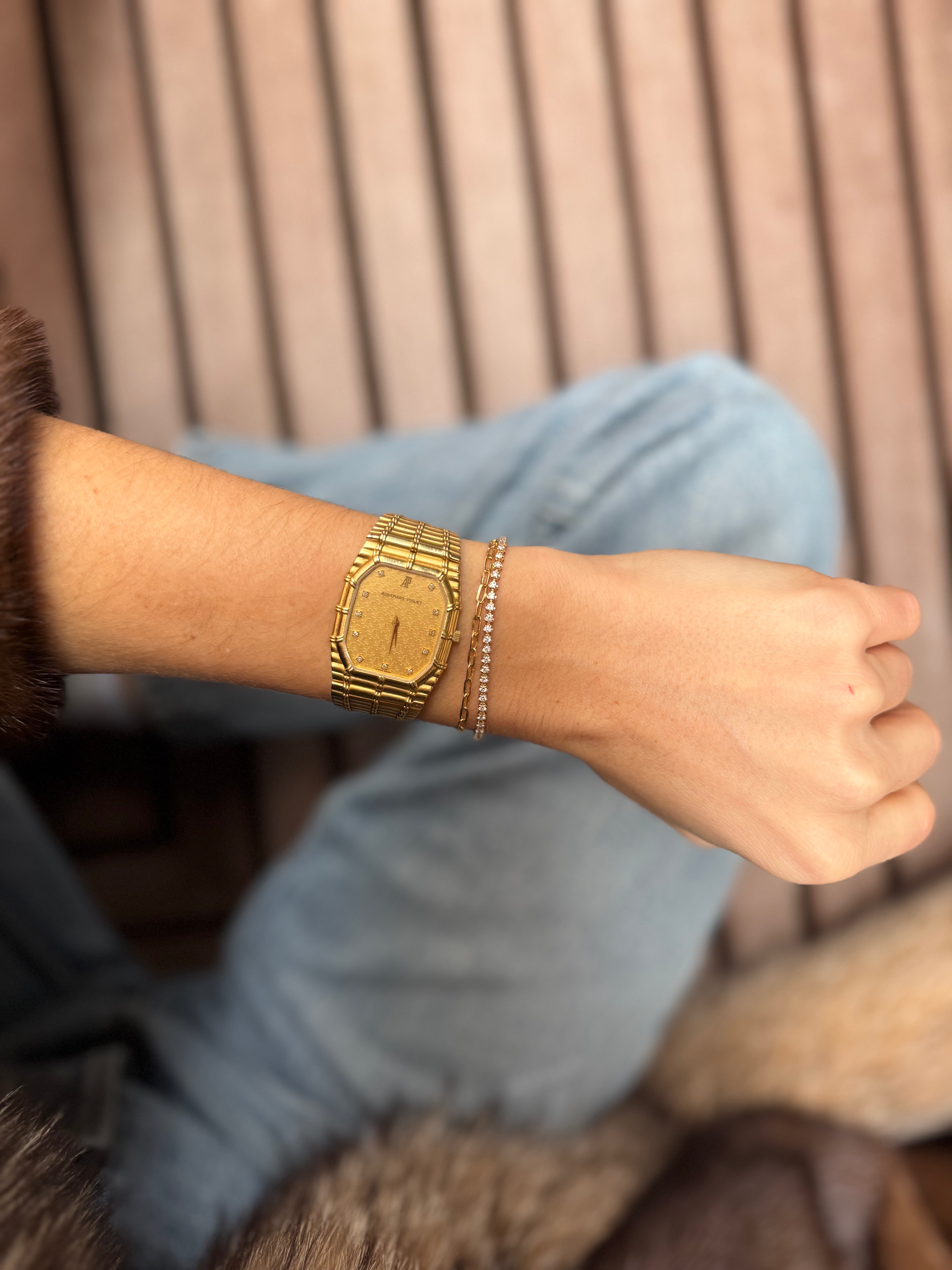 Audemars Piguet Bamboo 27mm Yellow Gold & Diamond