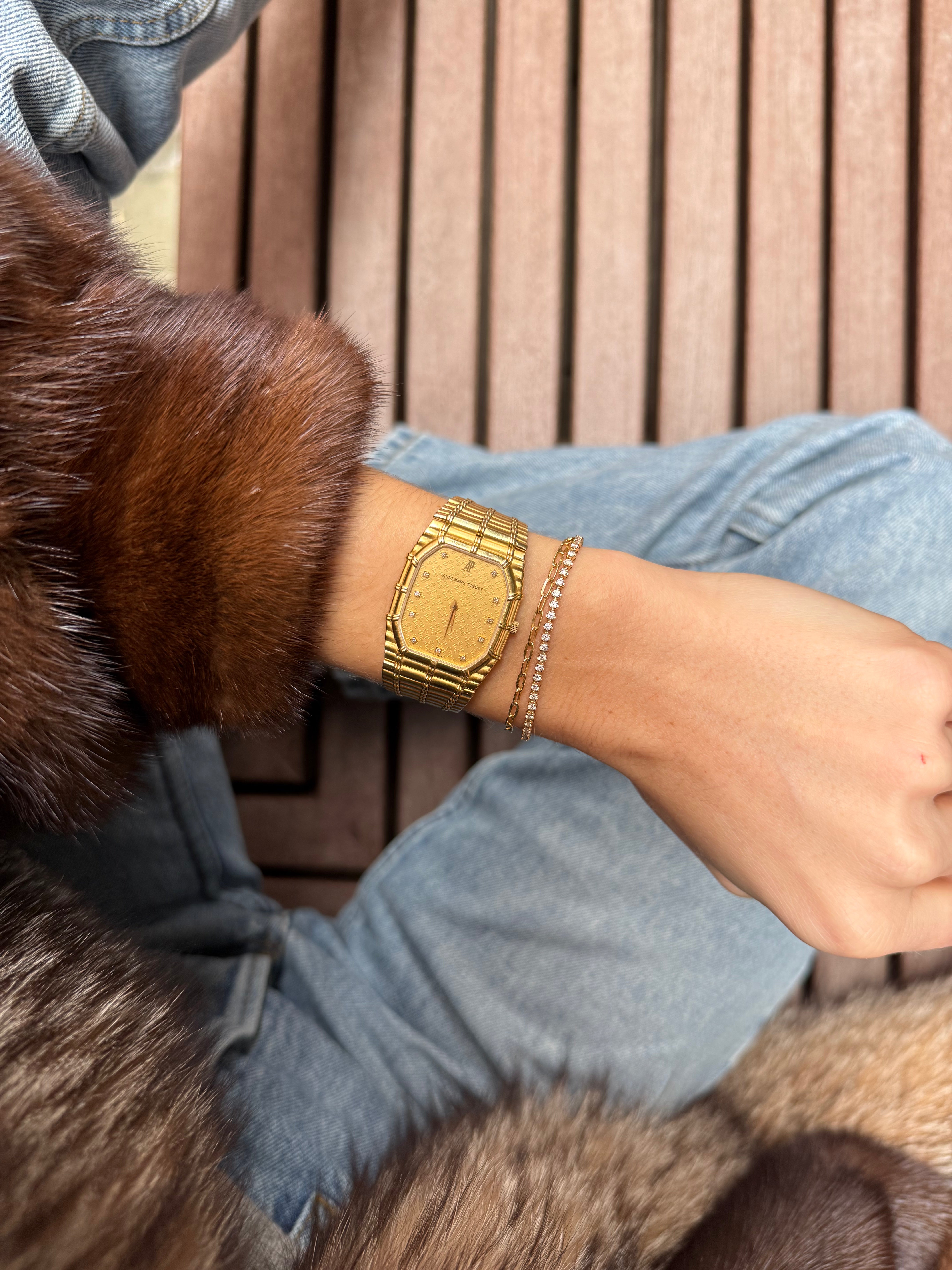 Audemars Piguet Bamboo 27mm Yellow Gold & Diamond