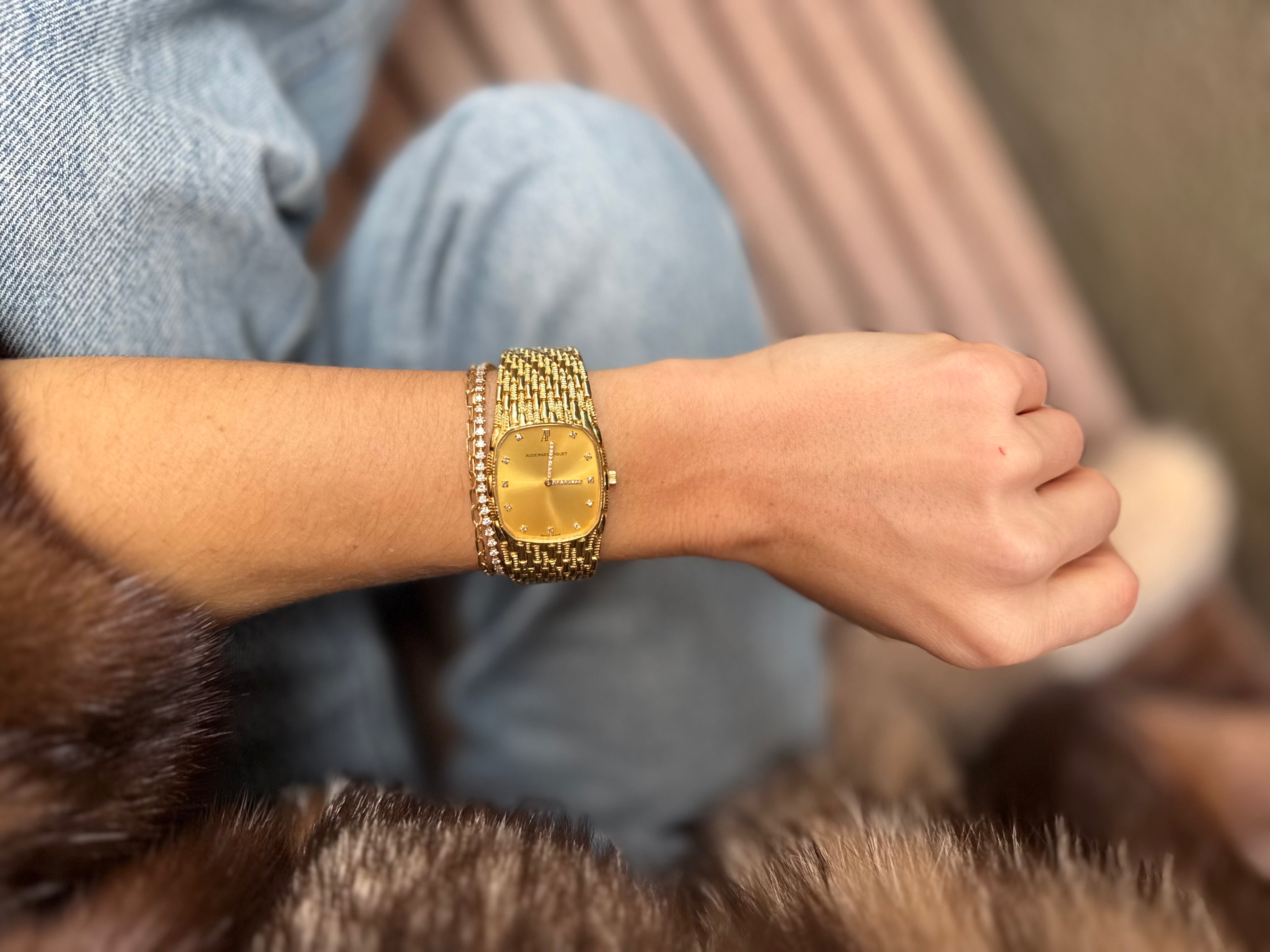 Audemars Piguet Cobra Yellow Gold Champagne Dial Case size 27mm