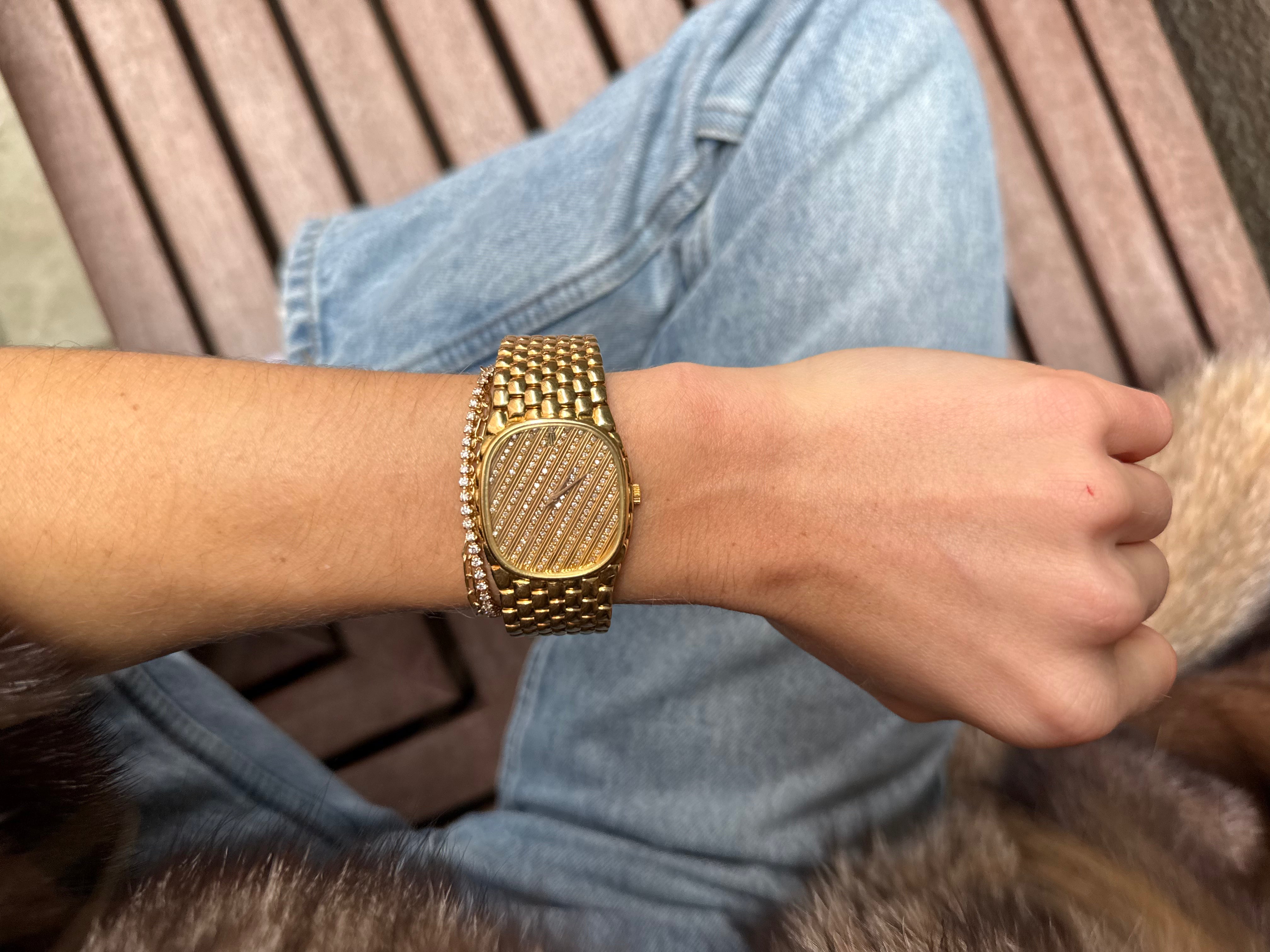 Audemars Piguet Cobra with Rare diamond pavé dial 27 x 30mm