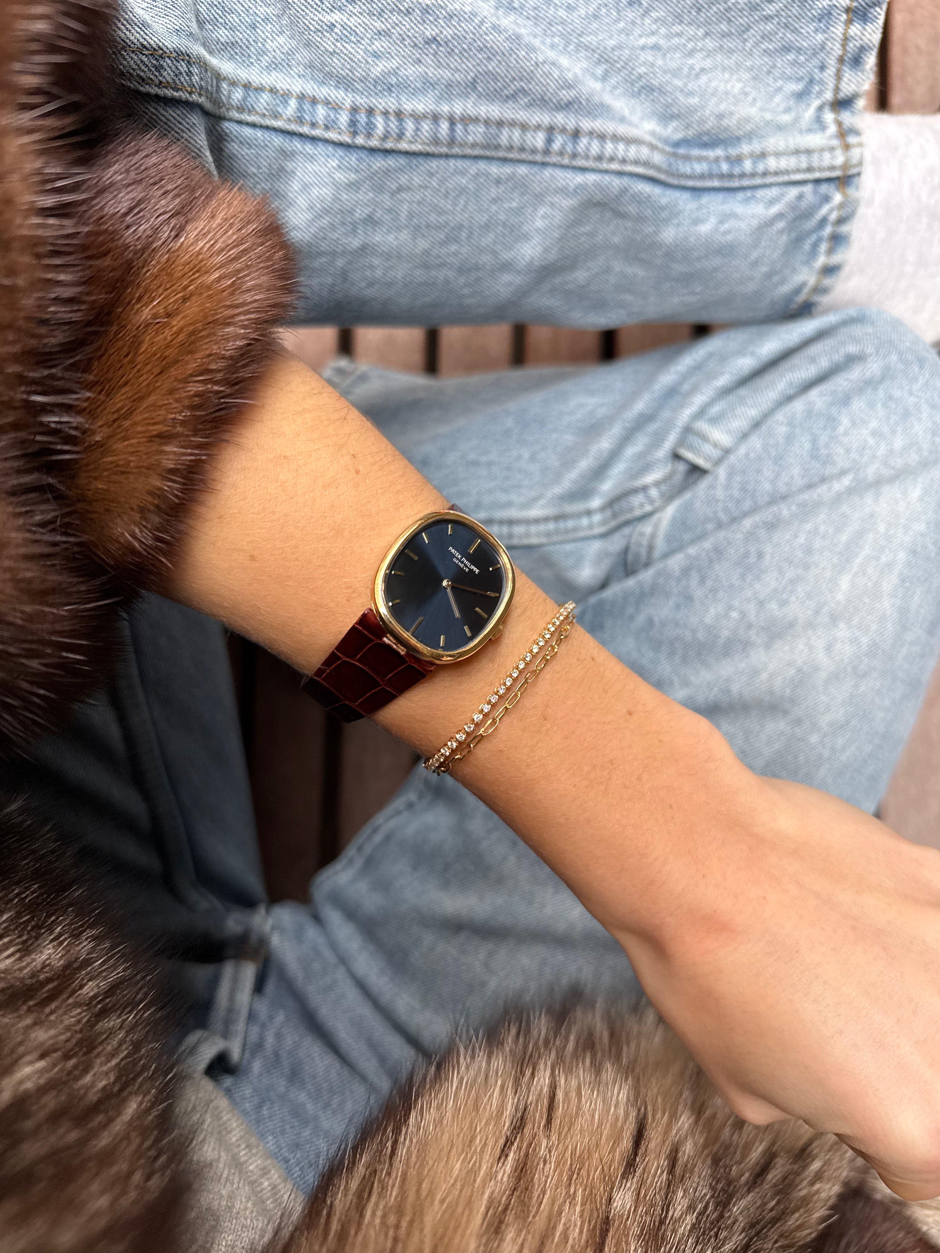 1970s Patek Philippe Ellipse Blue Dial