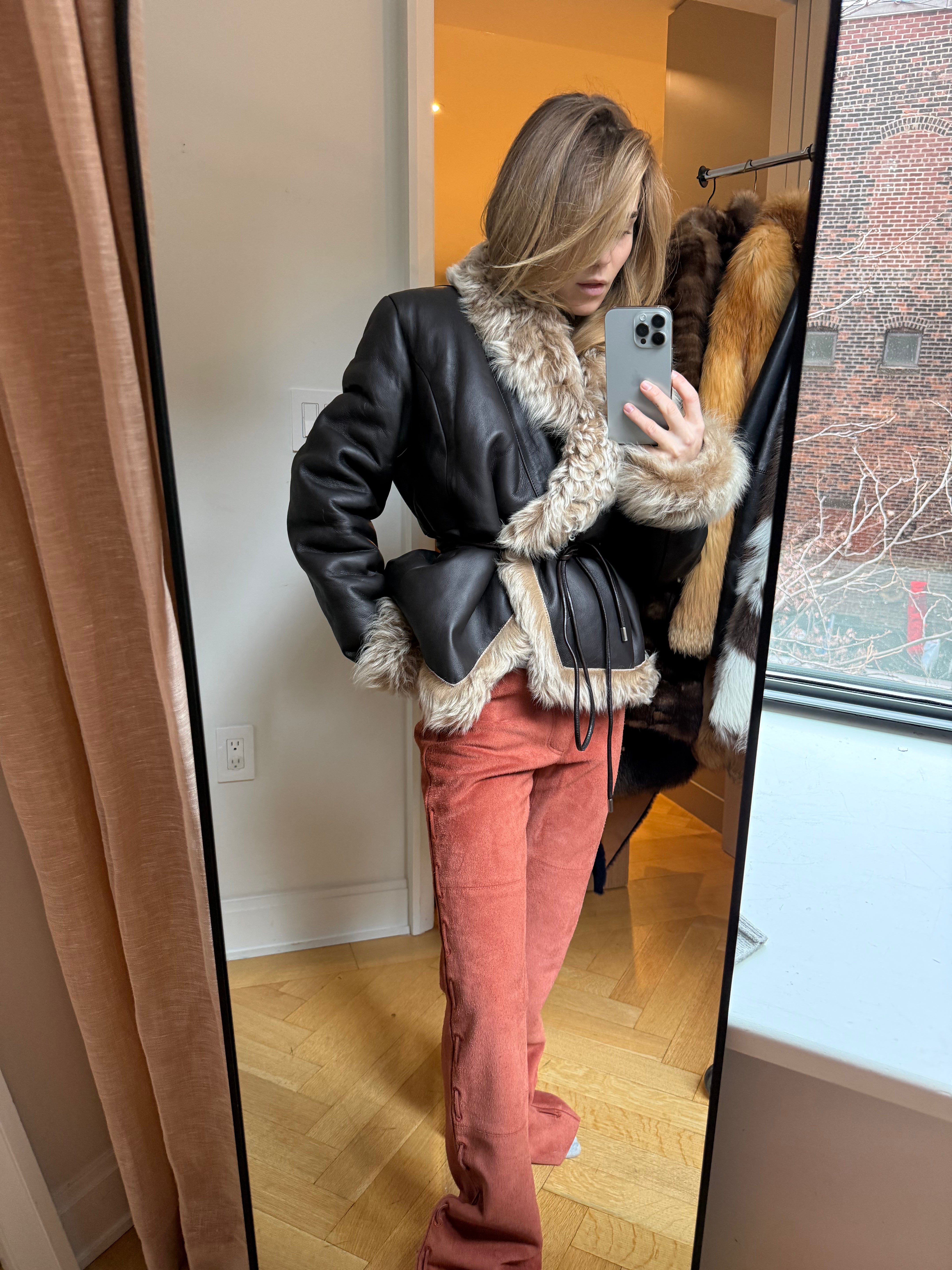 Saks Potts Shearling Jacket - Medium