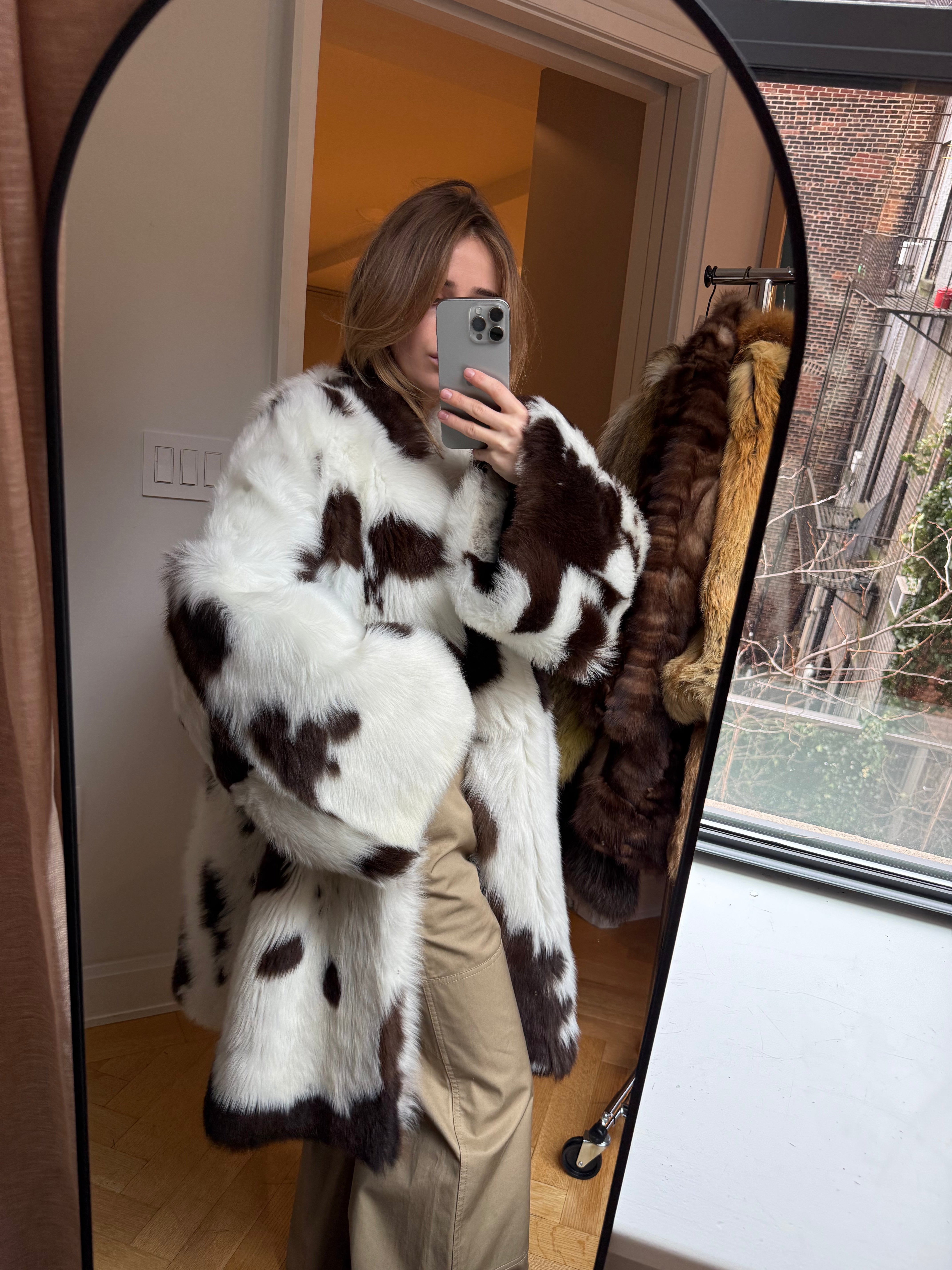 Ivana Mentlova shearling coat