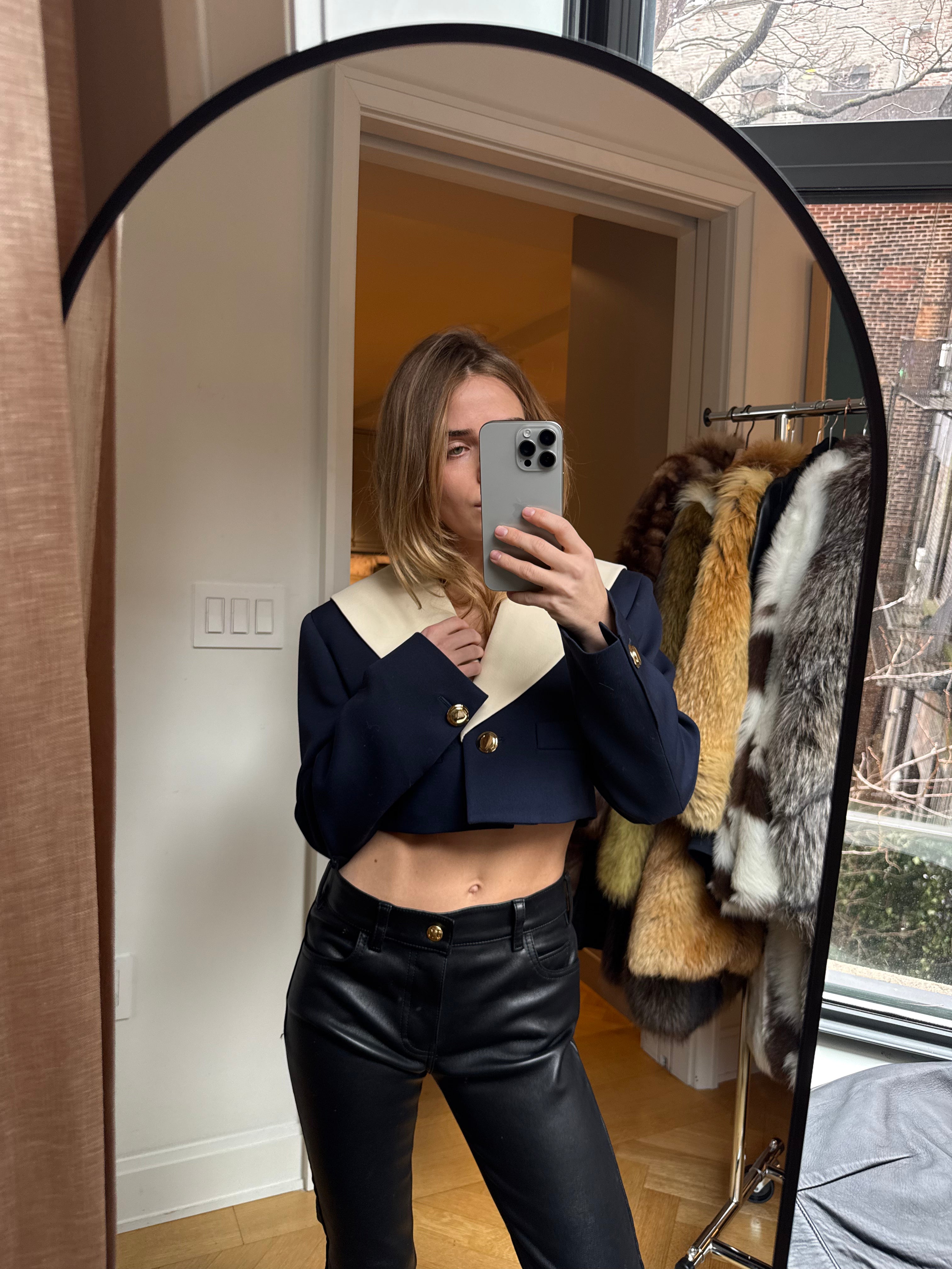 Miu Miu Crop sailor blazer