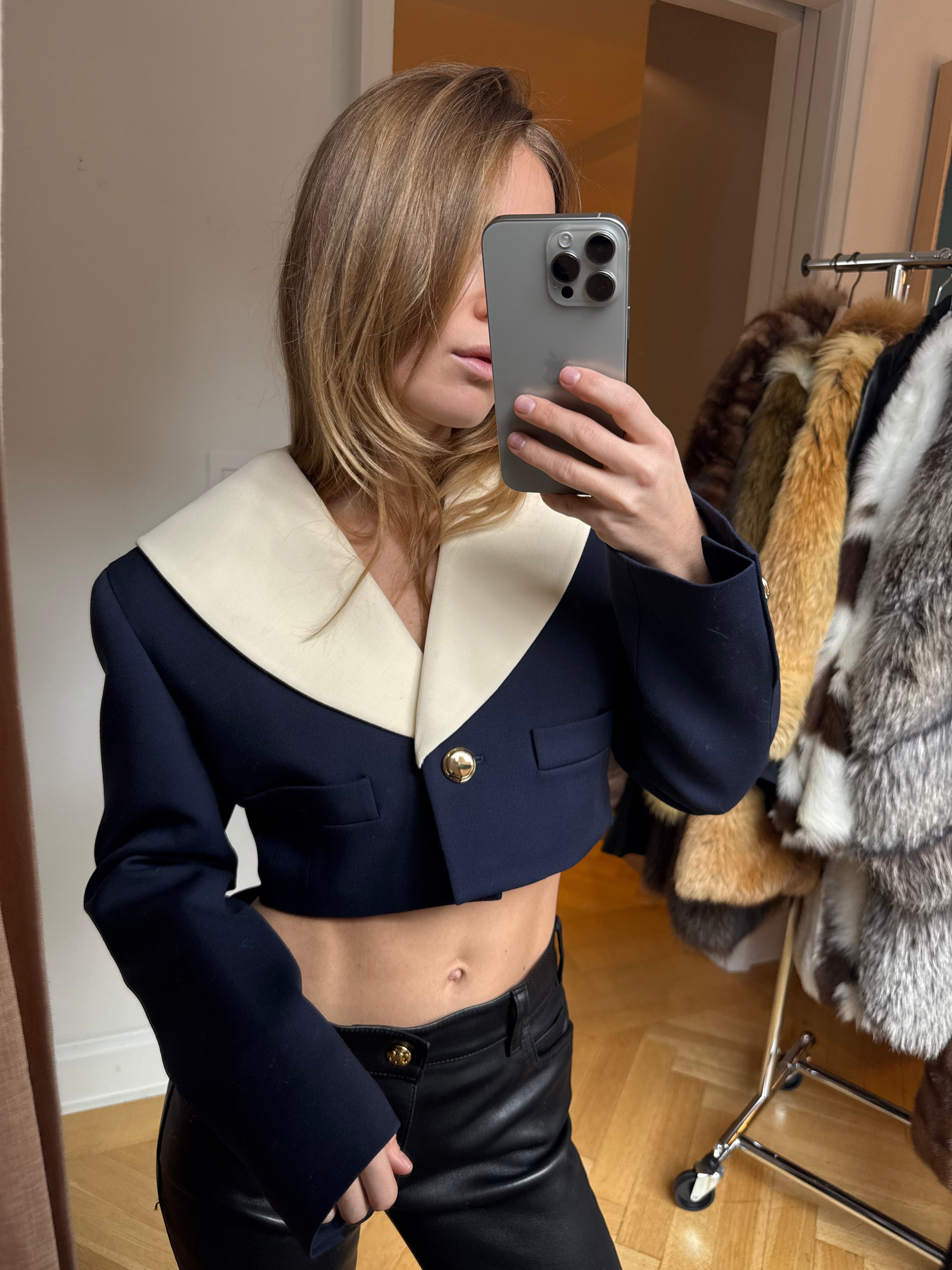 Miu Miu Crop sailor blazer