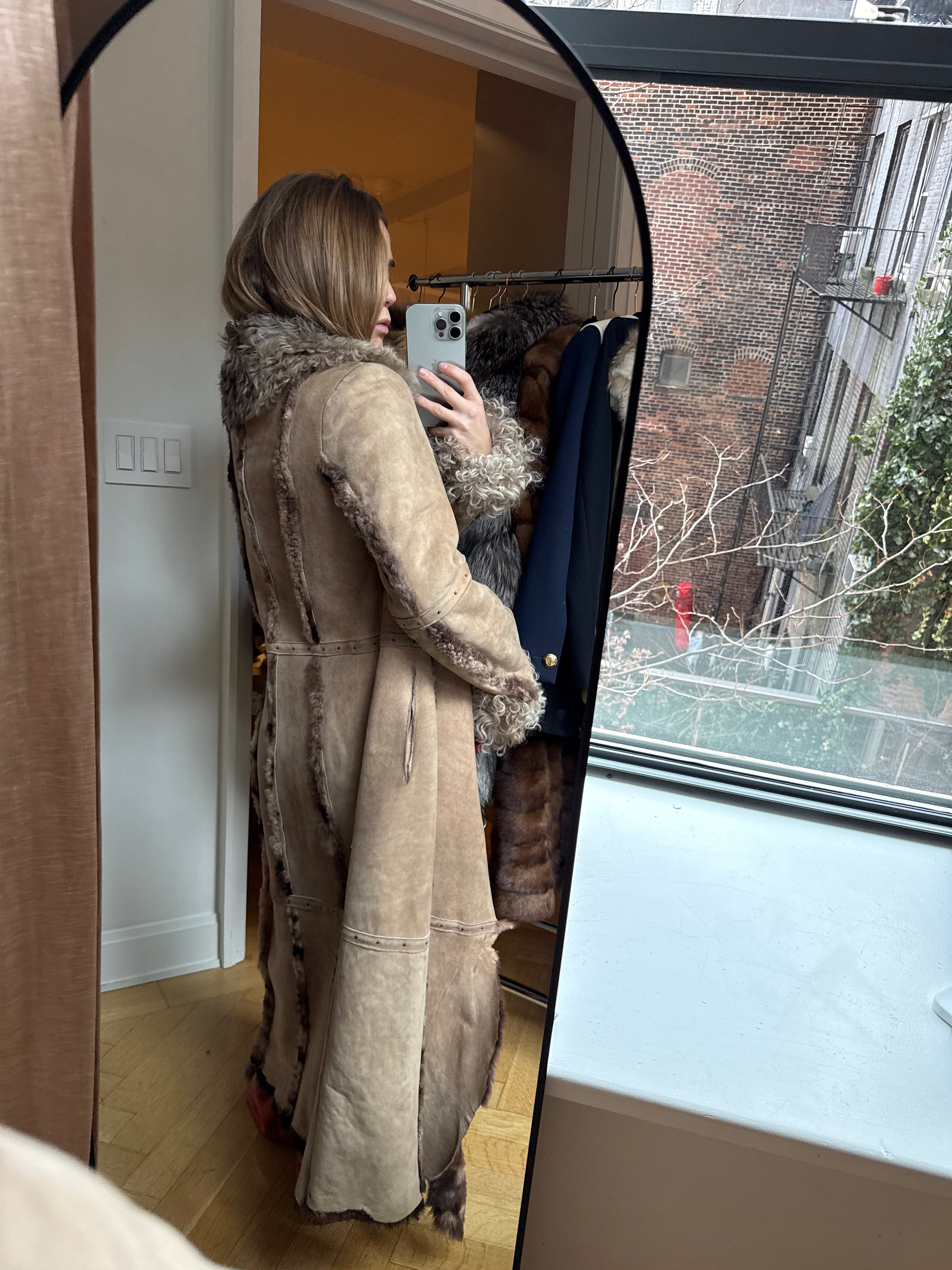 Lambskin Shearling Fur Coat