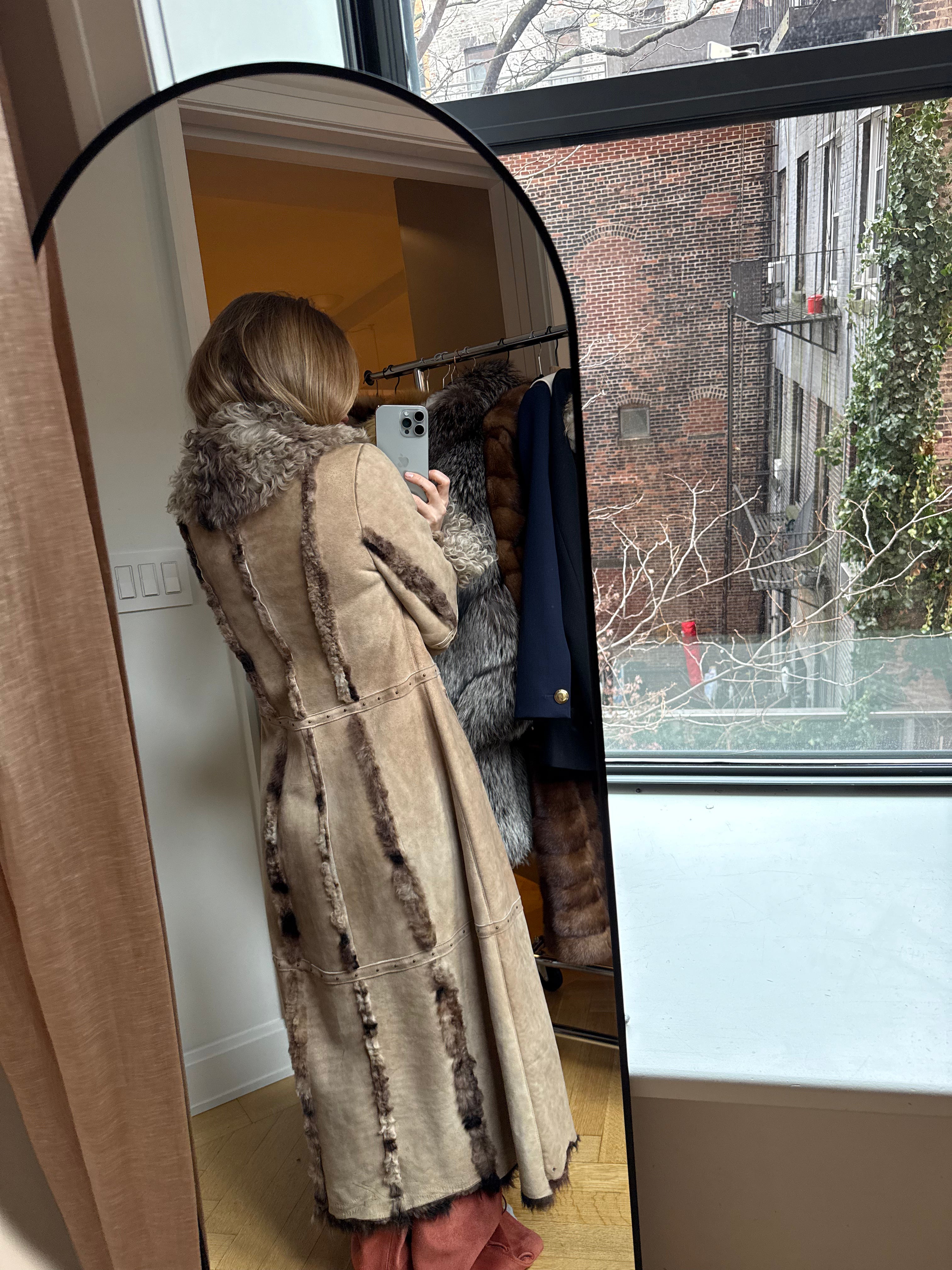 Lambskin Shearling Fur Coat