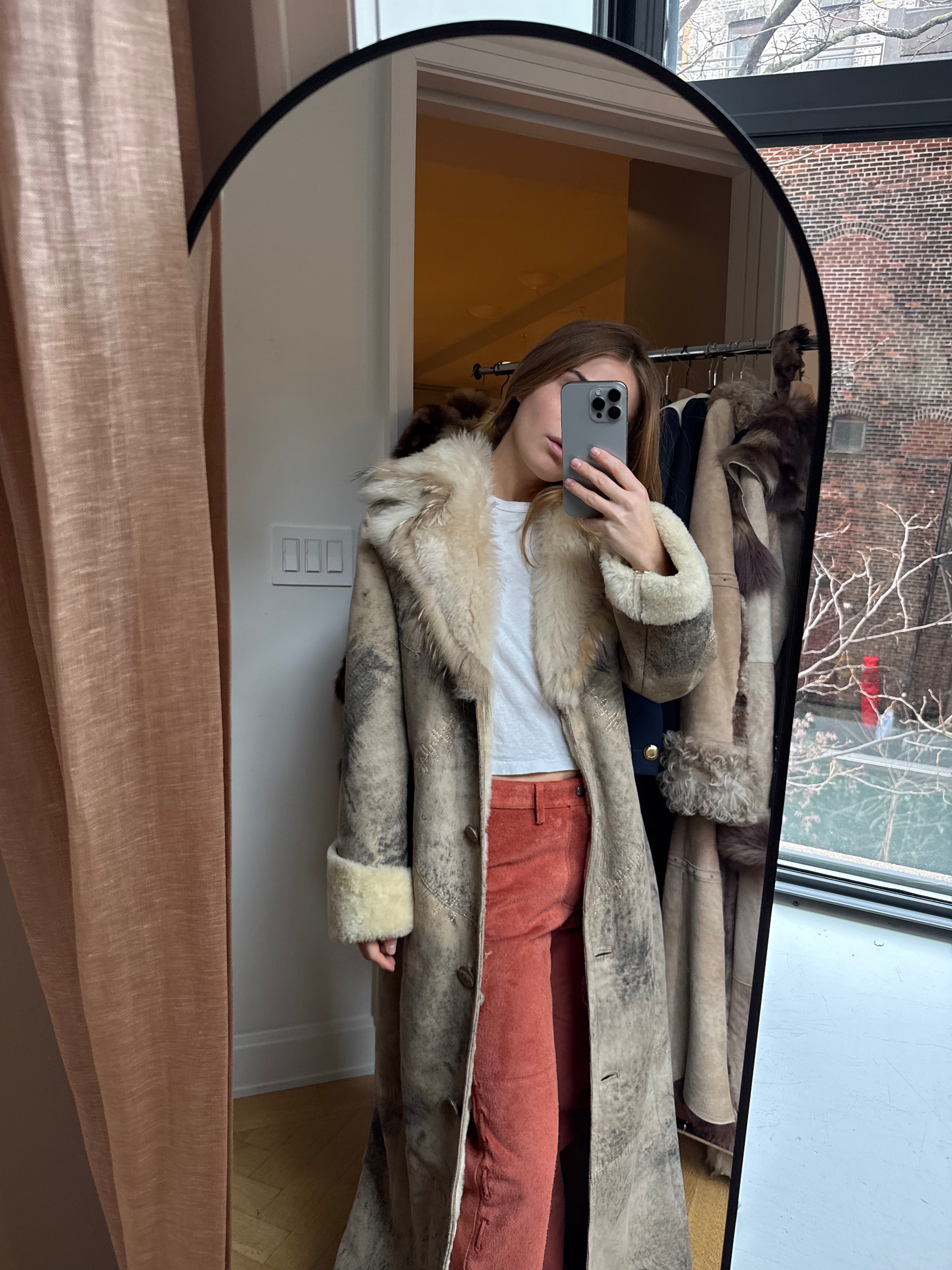 Lambkin Vintage gold embroidered coat